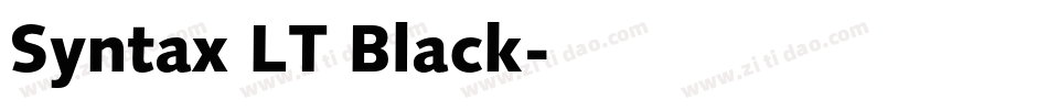 Syntax LT Black字体转换